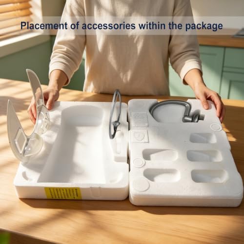 Camic Stand Mixer, 4.2QT+5.3QT Two bowls Electric Mixer,White