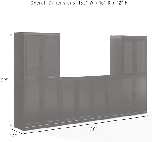 Crosley Furniture Essen 3-Piece Glass Door Pantry & Sideboard Set