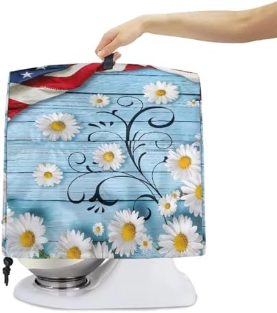 Daisy Mixer Covers Protector Wood Design Stand Mixer Dust Covers Protector 4.5-8 Quart Mixer Fit Tilt Head & Bowl Lift Models Blue