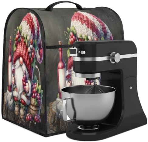 Red Wine Kitchen Aid Covers Foldable Washable Stand Mixer Dust Cover