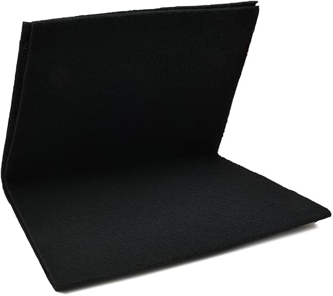 Cut-to-Fit Activated Carbon Filter Sheet Charcoal Air Vent Filters Pad Black Range Hood AC Replacement Fabric Filter 2 Pack 16" x 48" x 0.2"