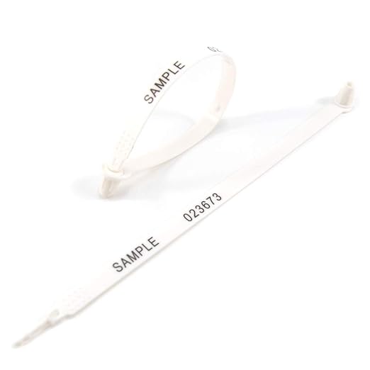 Leadseals(R) 100 White Tite-Lock Plastic Tractor Truck Door Seal Tamper Evident Security Tags Numbered Safty Disposable Locks for Trailer Logistics Shipping Transport