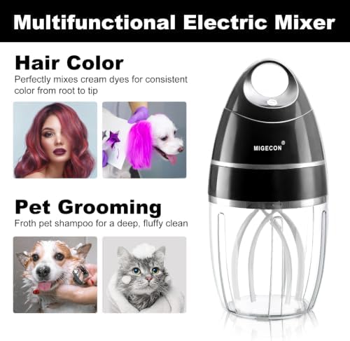 MIGECON Stand Mixer, Small Electric Mixer Kitchen Egg Beater Milk Frother