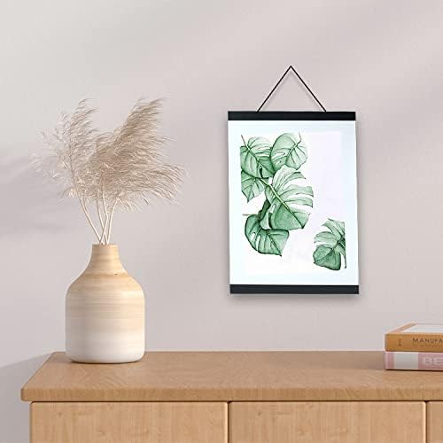Magnetic Poster Hanger Frame,16x20 16x22 16x24 Wood Magnet Frames Hangers for Photo Picture Maps Art Canvas Print Artwork Wall Hanging Black 16 Inch