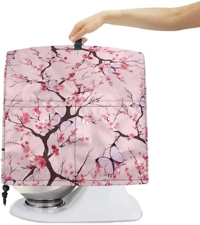 Cherry Blossom Mixer Cover for 6-8 Qt Stand Mixer Kitchen Counter Food Processor Covers Dust Protection Stand Coffee Maker Cover