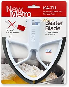 New Metro Design KA-THBK Original Beater Blade Compatible w/Kitchen Aid 4.5-5 Qt Tilt-Head Stand Mixers, Black