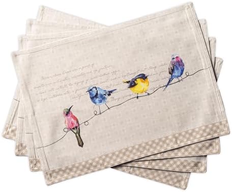 Maison d' Hermine Placemats Set of 4 Reusable 100% Cotton (13"x19")