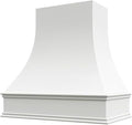 Curved Range Hood (31.5" W x 36" H) – Handcrafted in the USA – Premium Cabinet-Grade Plywood & White Maple Veneer – Seamless Fit with TradeWinds Ventilation Units – High-End Kitchen Focal Point