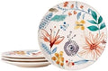 Bico Blossom Symphony Dinner Plates Set of 4, 11 Inch Large Ceramic Plates for Pasta, Steak, Stylish Serving Dishes, Microwave and Dishwasher Safe, Gift for Housewarming and Thanksgiving