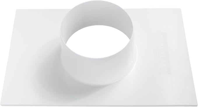 Vent Systems 4" Inch White Duct Connector Flange – 2 Pack – Plastic Straight Ventilation Plate Adapter – Heavy-Duty HVAC Dryer Vent Connector for Wall Mounting – Indoor & Outdoor Installation