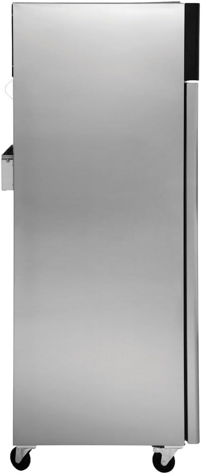 Commercial One Door Reach-In Refrigerator, Stainless Steel Exterior and Interior, Top Mount Compressor, 23 Cubic Ft, 27" Wide Refrigerator for Restaurants, 120V