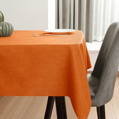 Table Cloth Rectangle Table Cover 118"x57" Pumpkin Orange