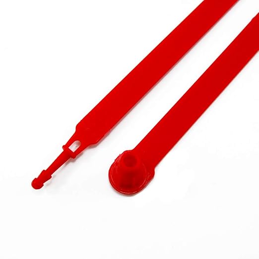 Leadseals(R) 100 Red Plastic Seals Truck Trailer Seals Numbered Security Tags Tamper Evident Tags Safety Ties Plastic Locks for Cargo Container Shipping Transport, Tamper Resistant