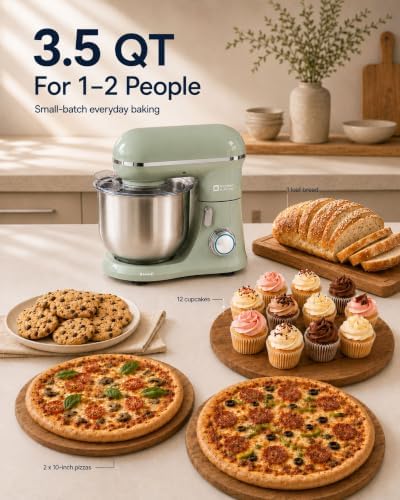 Kitchen in the Box Stand Mixer, 3.5 QT Kitchen Electric Mixer for Baking