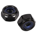 MewuDecor 3/8-16 Nylon Insert Hex Lock Nuts Locknuts, 304 Stainless Steel 18-8, Black Oxide, 50 PCS