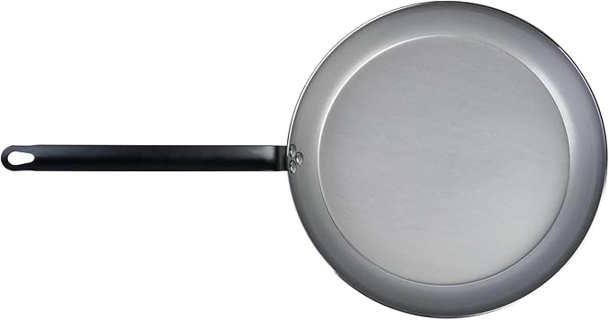 Restaurantware Fry Pan 1 Pack of 11.8 Inches Carbon Steel Non-Stick Searing Pan With Ergonomic Handle Silver For Sauteing and Omelets