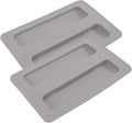2 Pack Toaster Cover 2 Slice Toaster Cover Silicone Toaster Lid Bread Machine Cover Bread Maker Accessories (Grey)