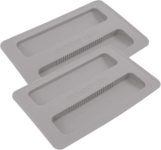 2 Pack Toaster Cover 2 Slice Toaster Cover Silicone Toaster Lid Bread Machine Cover Bread Maker Accessories (Grey)