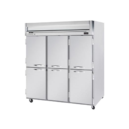 Beverage-Air HRP3HC-1HS Horizon Series - Top Mount Reach in Refrigerator - Three Section - Half Solid Door - SS EXT