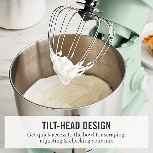 Martha Stewart 5.3QT Tilt Head Stand Mixer, 12 Speeds, Stainless Steel Bowl