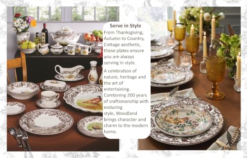 Spode – Woodland – Turkey Salad Plate - Brown/White