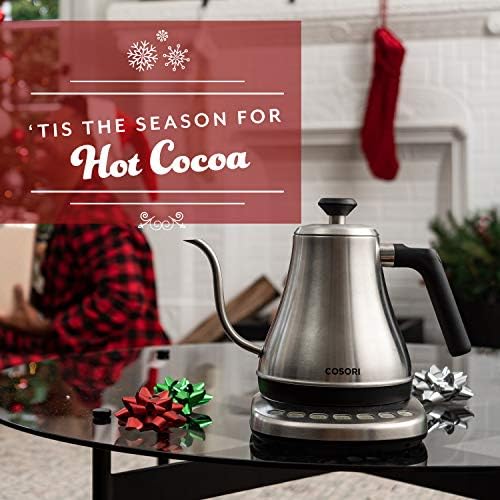 Cosori Gooseneck Electric Kettle with Temperature Control, 0.8L, Silver - Image 2