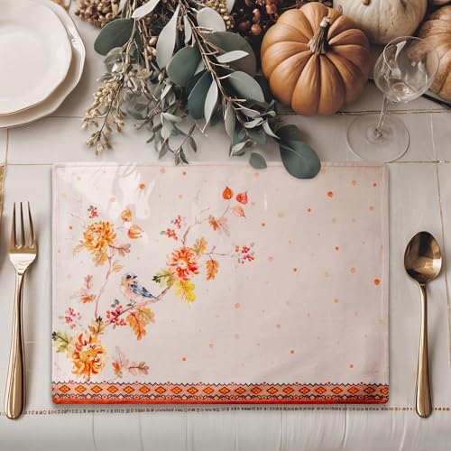 Maison d' Hermine Placemats Set of 4 Reusable 100% Cotton (13"x19")