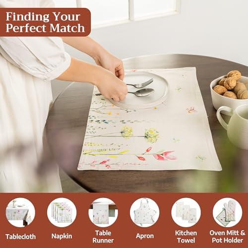 Maison d' Hermine Placemats Set of 4 Reusable 100% Cotton (13"x19")
