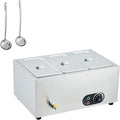 Commercial Food Warmer Stainless Steel 1500W Electric Buffet Server Bain Marie,3-Pan Catering Hot Food Station for Restaurants, Hotels, Banquets