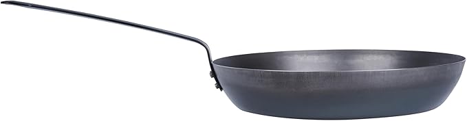 Restaurantware-Met Lux 13 Inch Fry Pans, 6 Lightweight Frying Pans - Induction-Ready, Triple-Riveted, Black Carbon Steel Cooking Skillets, Durable, For Searing, Sauteing, And Browning Food