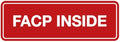 Signs ByLITA Standard FACP Inside Sign | Fire Safety Signage (Red) - Medium 1 Pack