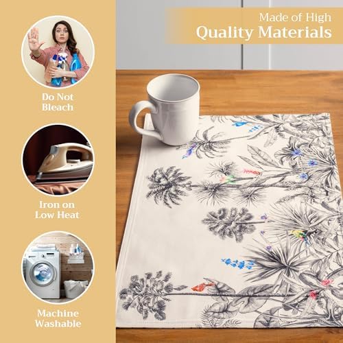 Maison d' Hermine Placemats Set of 4 Reusable 100% Cotton (13"x19")