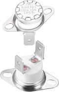 uxcell KSD301 Thermostat 185°C/365°F 10A Normally Closed N.C Adjust Snap Disc Temperature Switch for Microwaves,Oven,Coffee Maker 2pcs,Ceramic Material