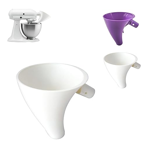 Flour Funnel for Kitchen Aid Mixers – Stand Mixer Attachment for Easy Pouring of Flour and Eggs, Prevents Spills and Mess, Anti-Splash Accessory for Convenient Home Baking