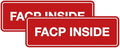 Signs ByLITA Standard FACP Inside Sign | Fire Safety Signage (Red) - Medium 2 Pack