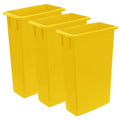 3 Pack 23 Gallon Waste Bin, Heavy-Duty Trash Can, Slim Rectangular Garbage Bin, Durable Waste Container, Recycling Bin, Plastic Wastebasket for Kitchen, Garage, Hotels, Restaurants, Office
