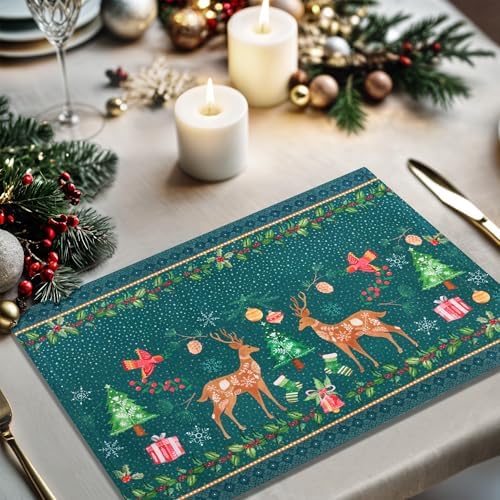 Maison d' Hermine Placemats Set of 4 Reusable 100% Cotton (13"x19")