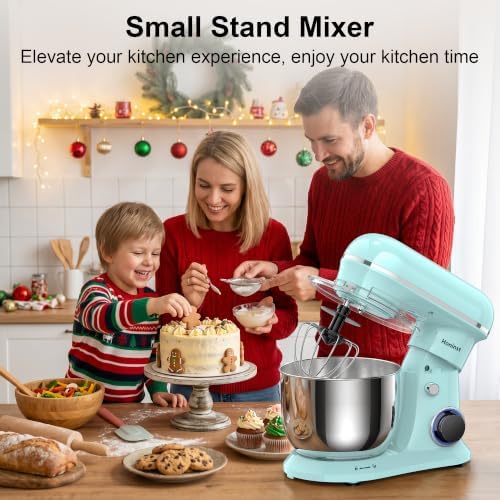Honinst 4QT Electric Stand Mixer, 10-Speed Tilt-Head Compact Kitchen Mixer