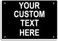 Aluminum Weatherproof Metal Sign Multiple Sizes Custom Personalized Text Here Black White Traffic Regulation Horizontal Street Signs 14x10Inches