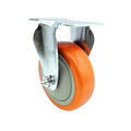 Service Caster Brand Replacement Caster for Uline Caster H-5539R-Rigid Top Plate Caster with 4 Inch Orange Polyurethane Wheel-Light Duty Replacement Caster-Fits Cart, Dollies and Poly Box Truck H-1956