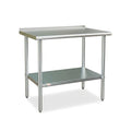 Stainless Steel Table 36x24 inches 3ft for Prep & Work, Heavy Duty Table with Backsplash for Commercial Kitchen, Restaurant, Home, Hotel, Laundry Room,Garage, Workshops