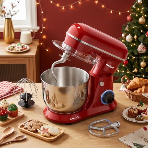 Honinst 4QT Electric Stand Mixer, 10-Speed Tilt-Head Compact Kitchen Mixer