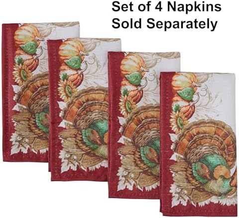 Newbridge Thanksgiving Country Turkey Tablecloth 52 x 70 Inch Rectangle