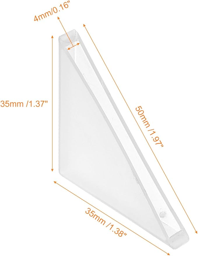 uxcell 20Pcs Plastic Corner Protectors 4x50mm Right Angle Shape Glass Corner Guards Cushion for Corner Protection of Glass, Mirror, Tile, White