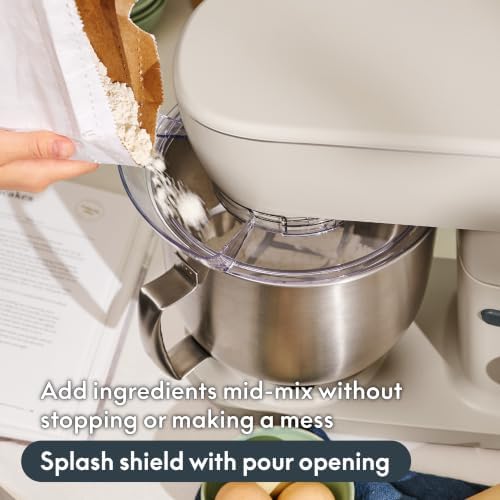 bella STIR 5.3Qt Tilt-Head Stand Mixer, 12-Speed Countertop Mixer, Oatmilk