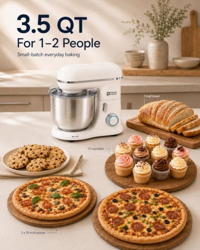Kitchen in the Box Stand Mixer, 3.5 QT Kitchen Electric Mixer for Baking