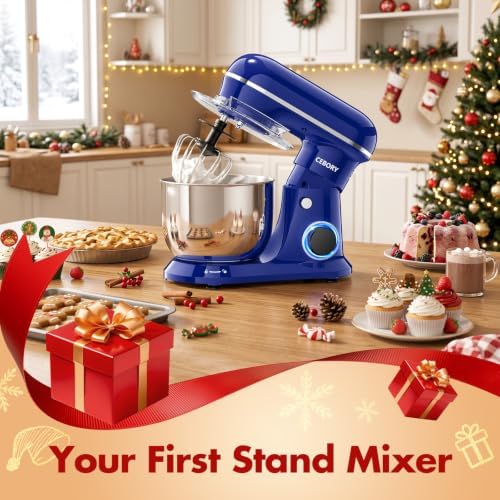 CEBORY Stand Mixer, 4QT 10+P-Speed Electric Kitchen Mixer with Bowl