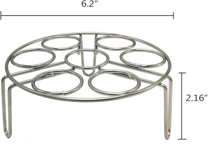 Egg Steamer Rack, Alamic Egg Rack Steamer Trivet Basket Stand for Instant Pot 3 Quart Accessories and Pressure Cooker 3 Qt Accessories, Stainless Steel - 1 Pack