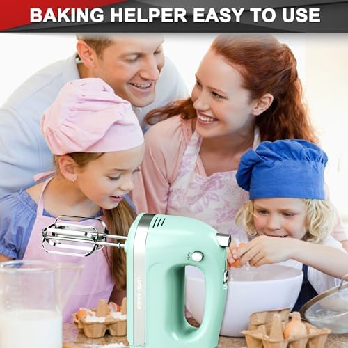 Lord Eagle Hand Mixer Electric Handheld 400W 5-Speed Lightweight, Green