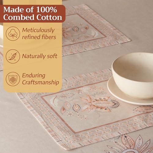 Maison d' Hermine Placemats Set of 4 Reusable 100% Combed Cotton (13"x19")